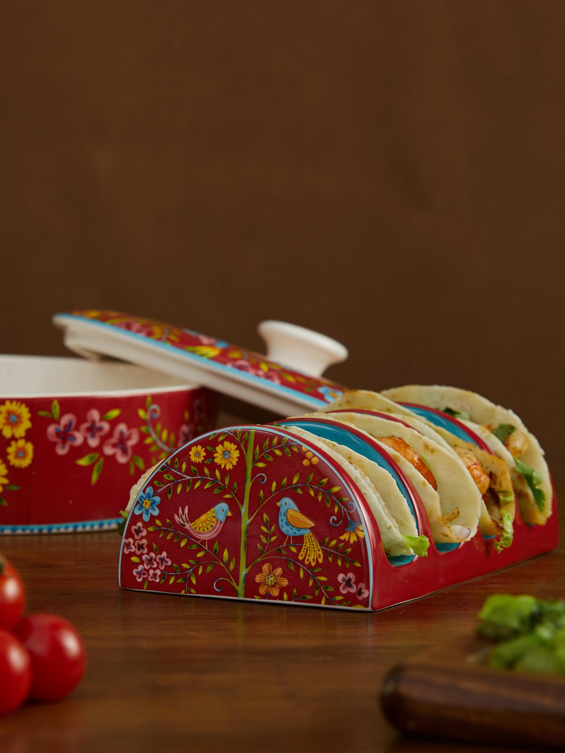 Bico: uso diario del soporte cerámico para tacos en casa y reuniones