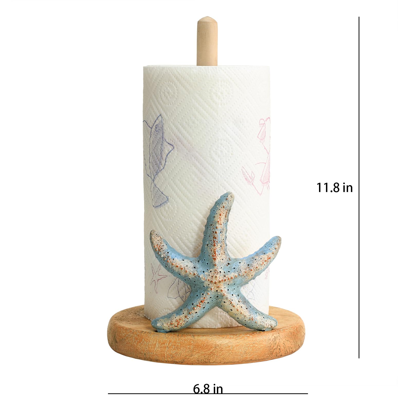 Base de resina con estrella marina, Bicuzat, estable para mostradores.