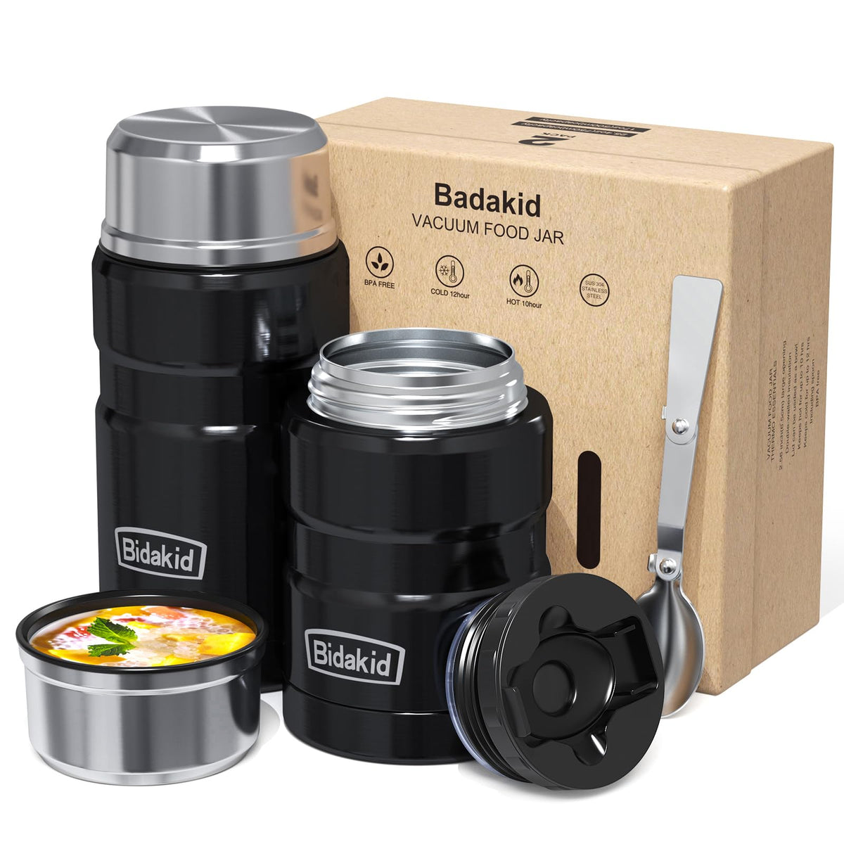 Bidakid jarra 750ml, doble pared, mantiene temperatura y cierre seguro
