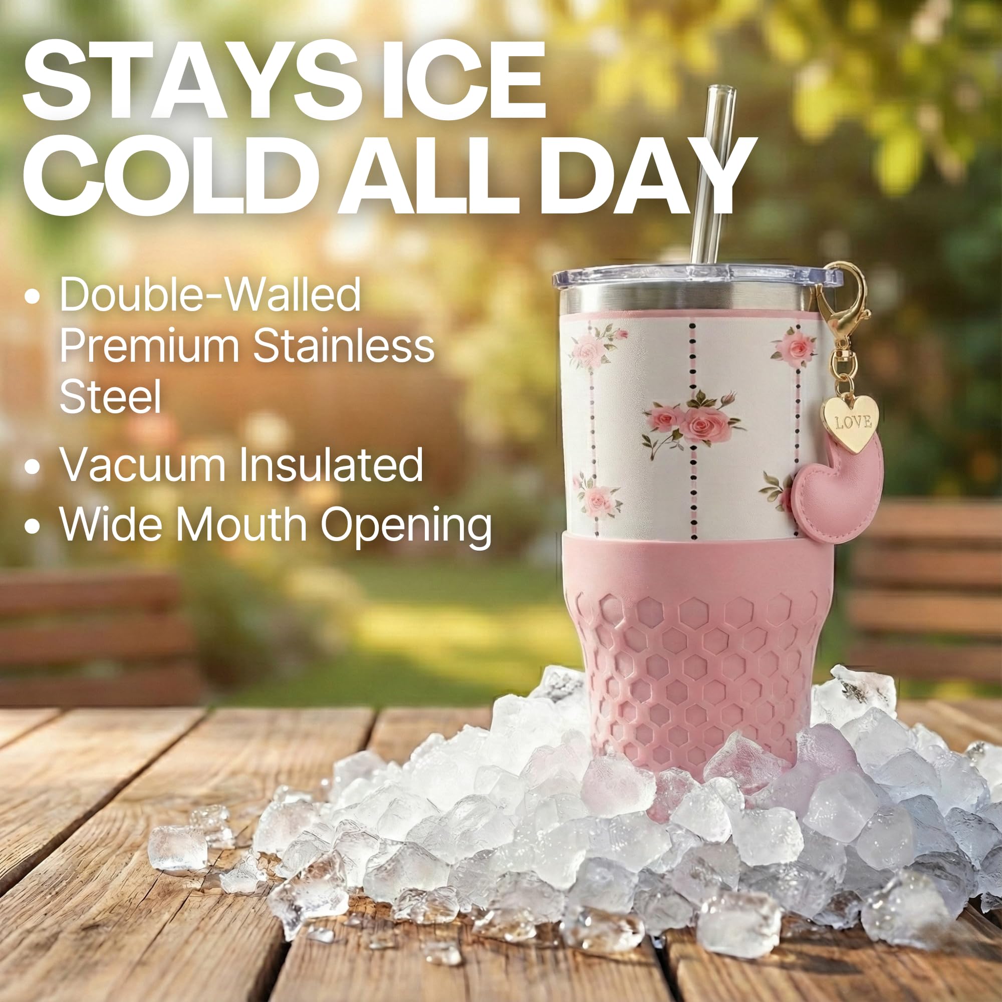 Vaso Biddlebee rosa en caja regalo premium, listo para regalar.