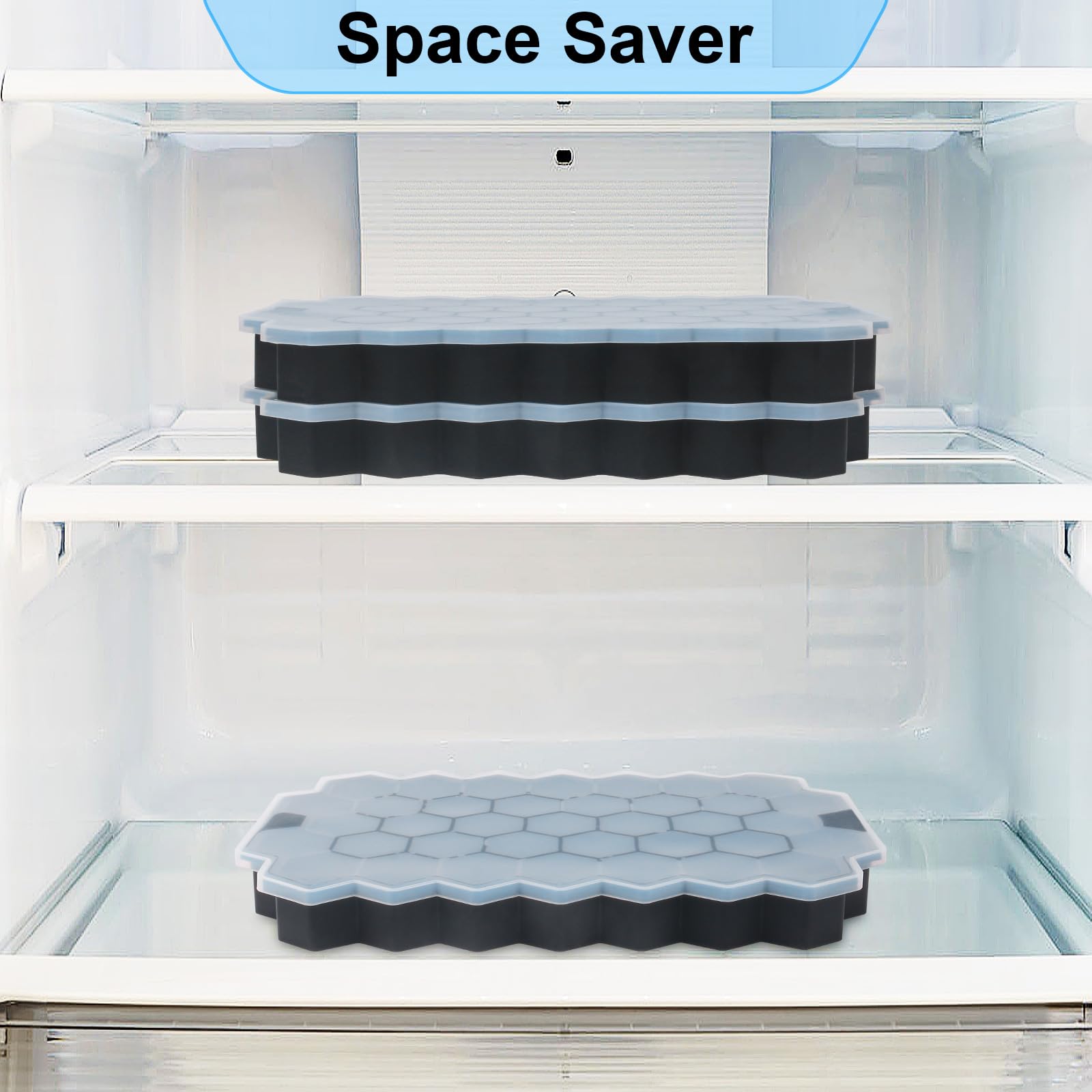 BIDFUL contenedor hielo compacto: almacenamiento eficiente en congelador.