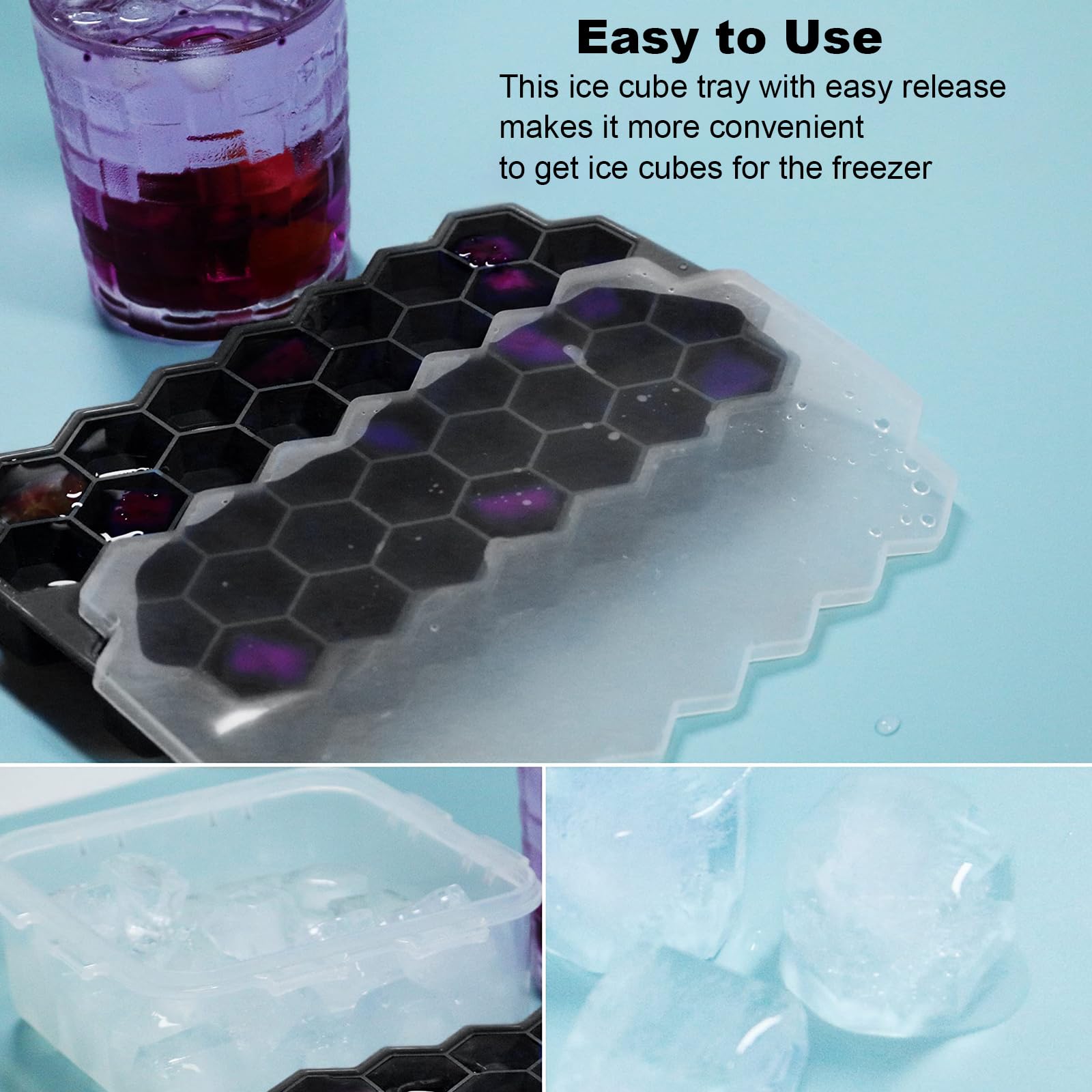BIDFUL diseño tapa hermética: hielo limpio y libre de olores.