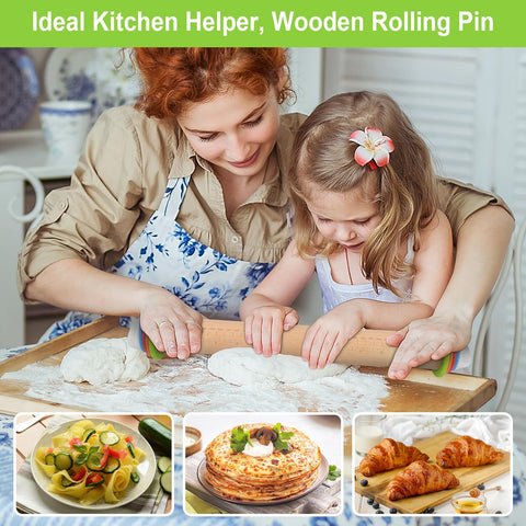 Bidful rodillo versátil para pizzas y pasteles, útil en la cocina.
