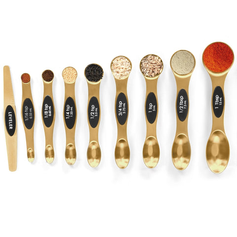 Set Bidful de cucharas de medición magnéticas de 9 piezas, ideal para hornear.