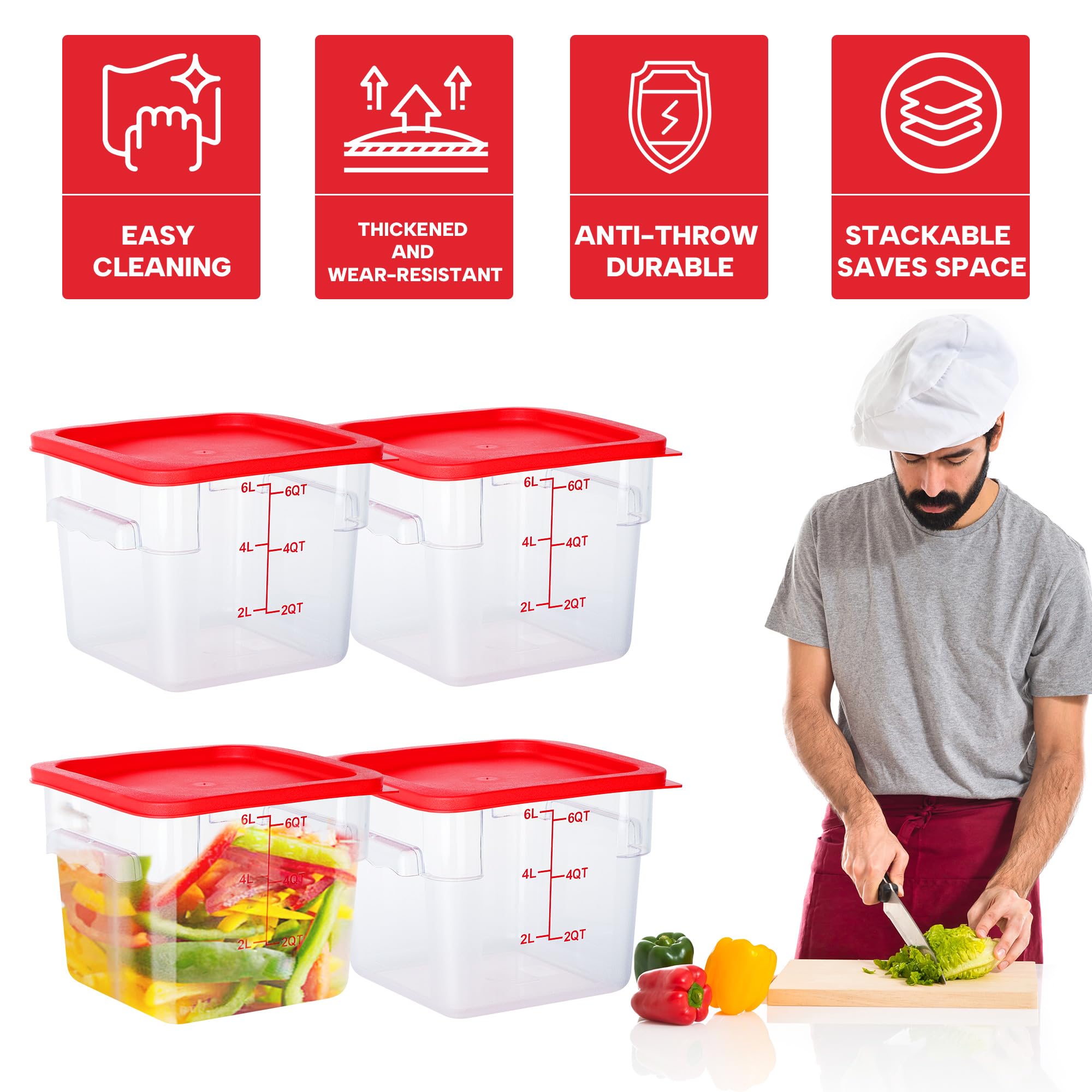 BIEAMA cuerpo transparente permite ver el contenido del contenedor.