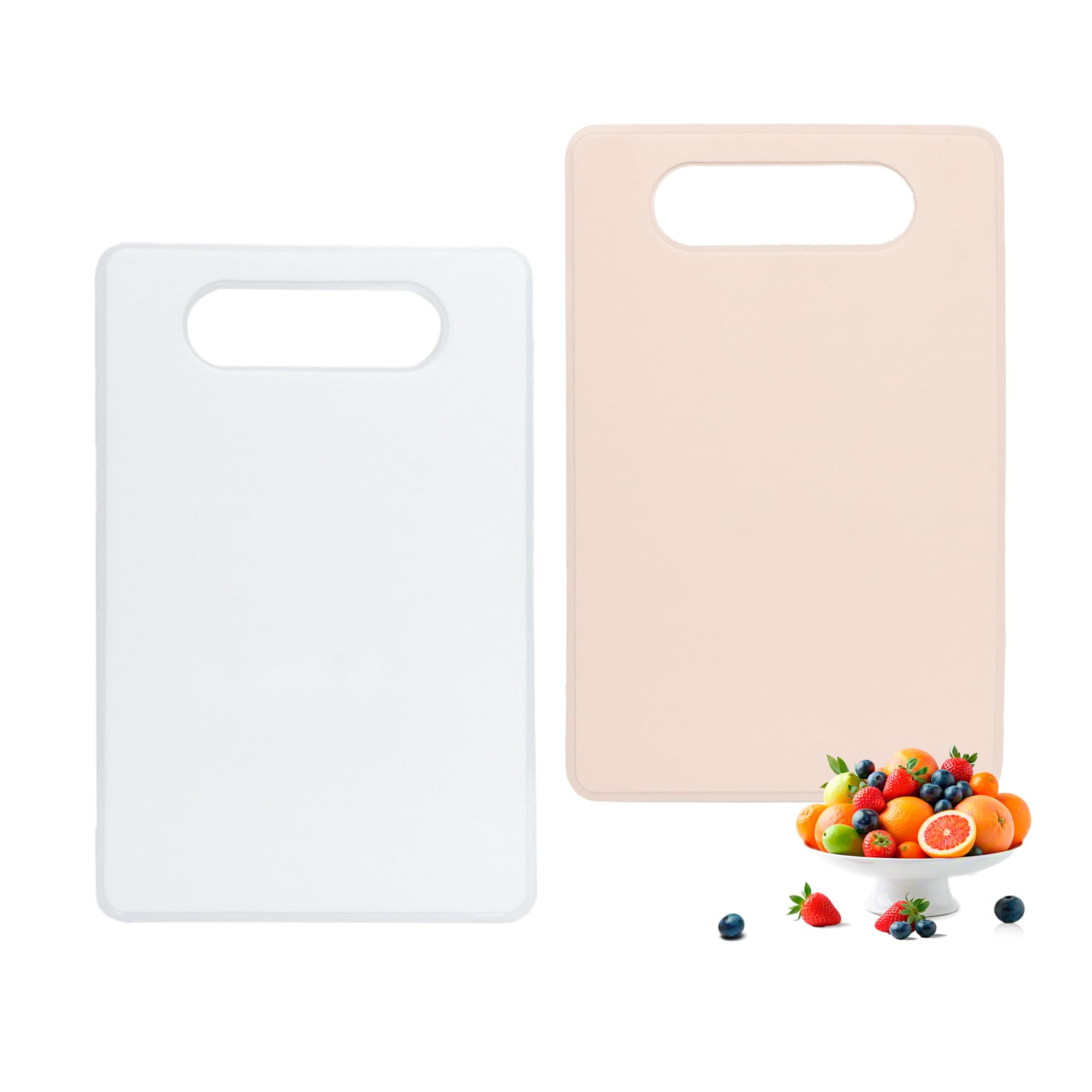 Bifeaw superficie de corte de silicona alimentaria en blanco y rojo, segura y duradera.