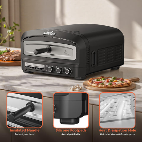 BIG HORN OUTDOORS pizza oven pala para pizza facilita deslizar.