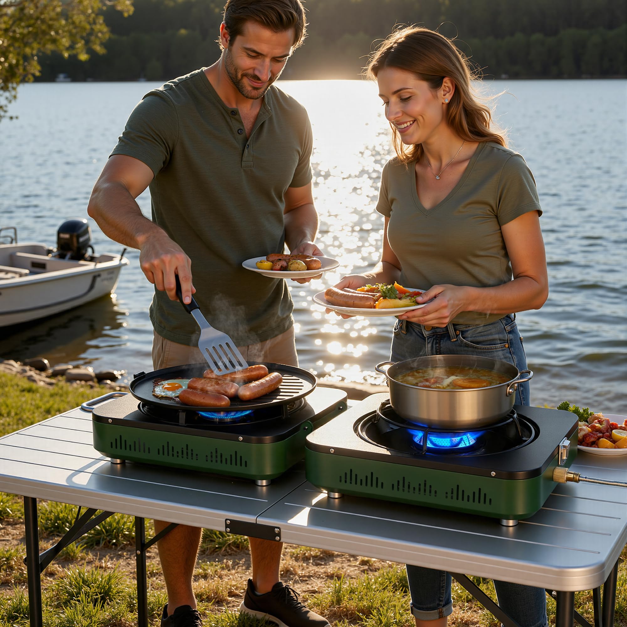 Sartén incluida para BIG HORN OUTDOORS, ideal para freír y cocinar