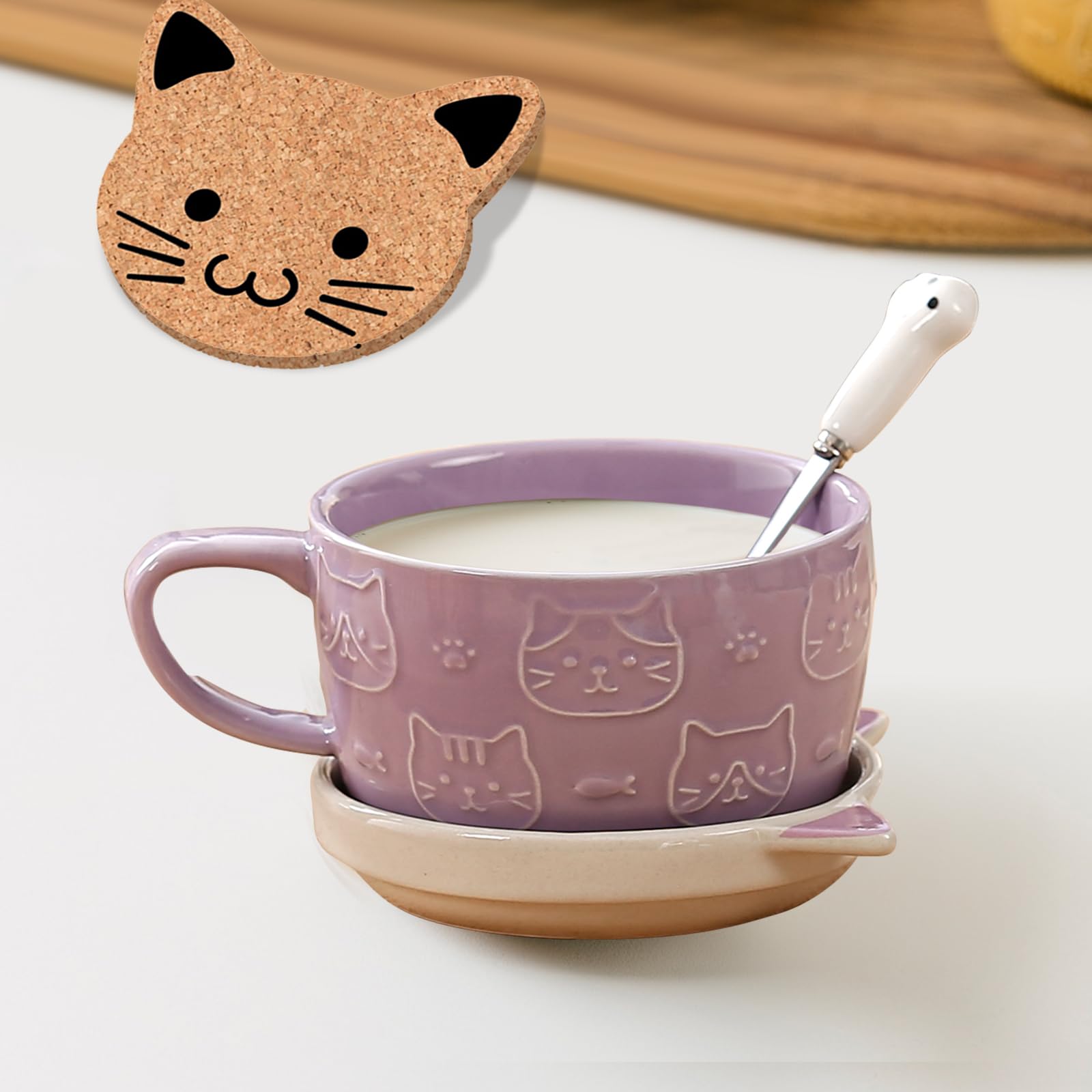 BigNoseDeer Taza cerámica apta para microondas y lavavajillas.