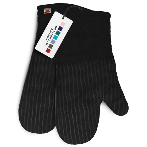 Big Red House guantes de horno de silicona negro, juego de 2, protección al calor