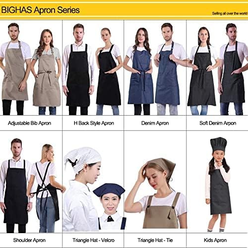 Delantal BIGHAS duradero y cómodo para chef y cocineros.
