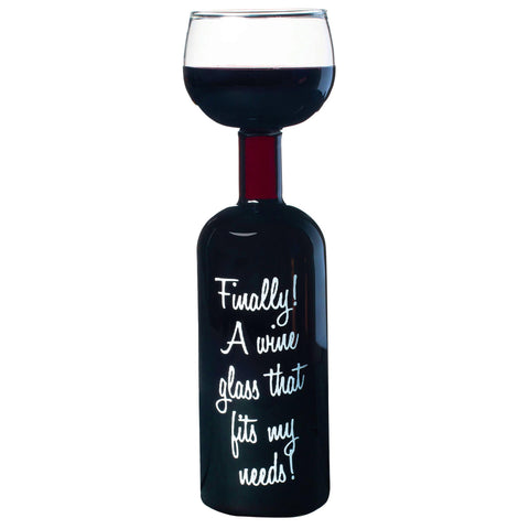 BigMouth Inc copa-botella-vino gigante para botella de 750 ml, ideal para reuniones.