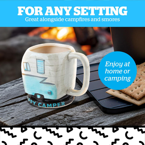 BigMouth Inc Happy Camper, regalo perfecto para campistas y amantes de la aventura.