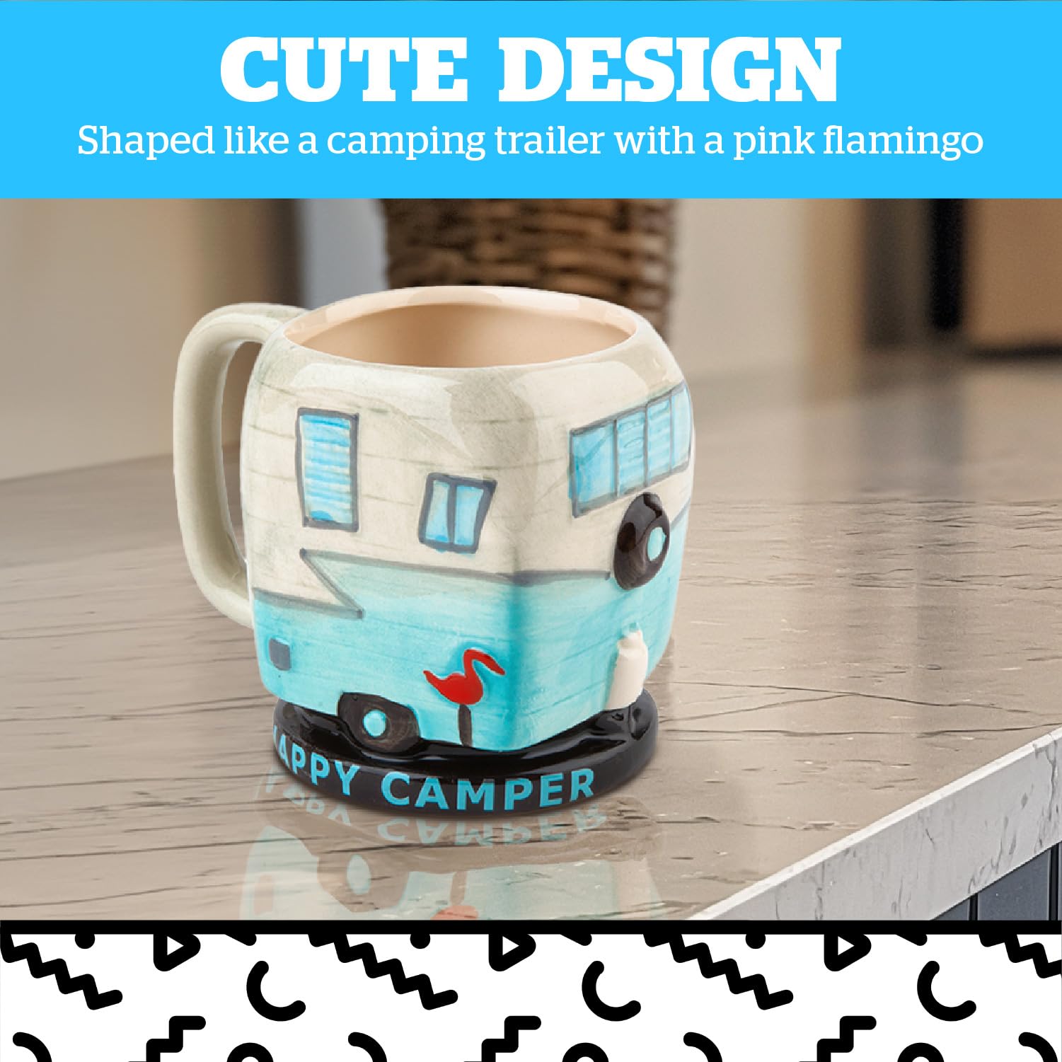 BigMouth Inc Happy Camper, uso multifuncional, sirve como tazón o portalápices.