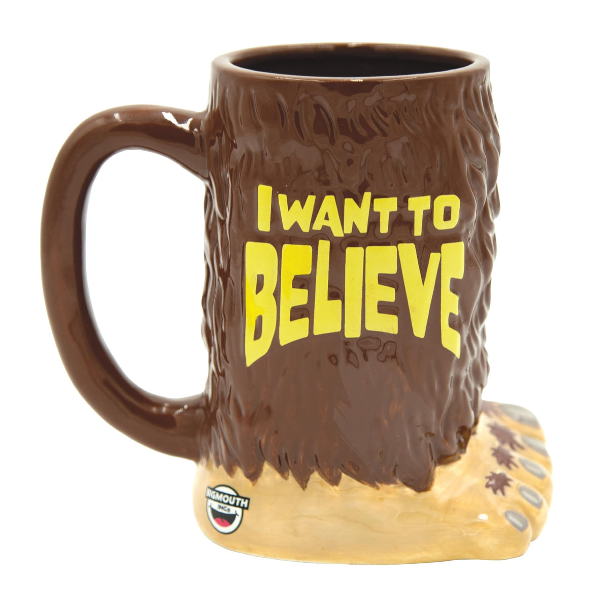 BigMouth Inc Taza Big Foot I Want to Believe con diseño Sasquatch para despertar con humor