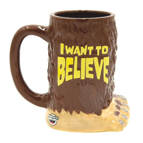 BigMouth Inc Taza Big Foot I Want to Believe con diseño Sasquatch para despertar con humor