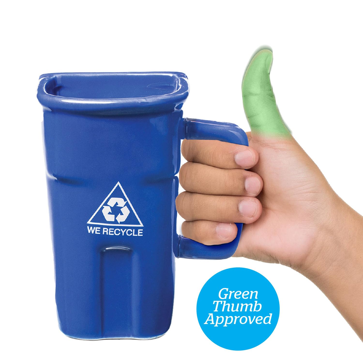 Taza BigMouth Inc diseño reciclaje llamativo para colección divertida.
