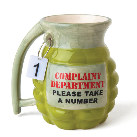 BigMouth Inc taza cerámica granada quejas, diseño llamativo para la oficina.