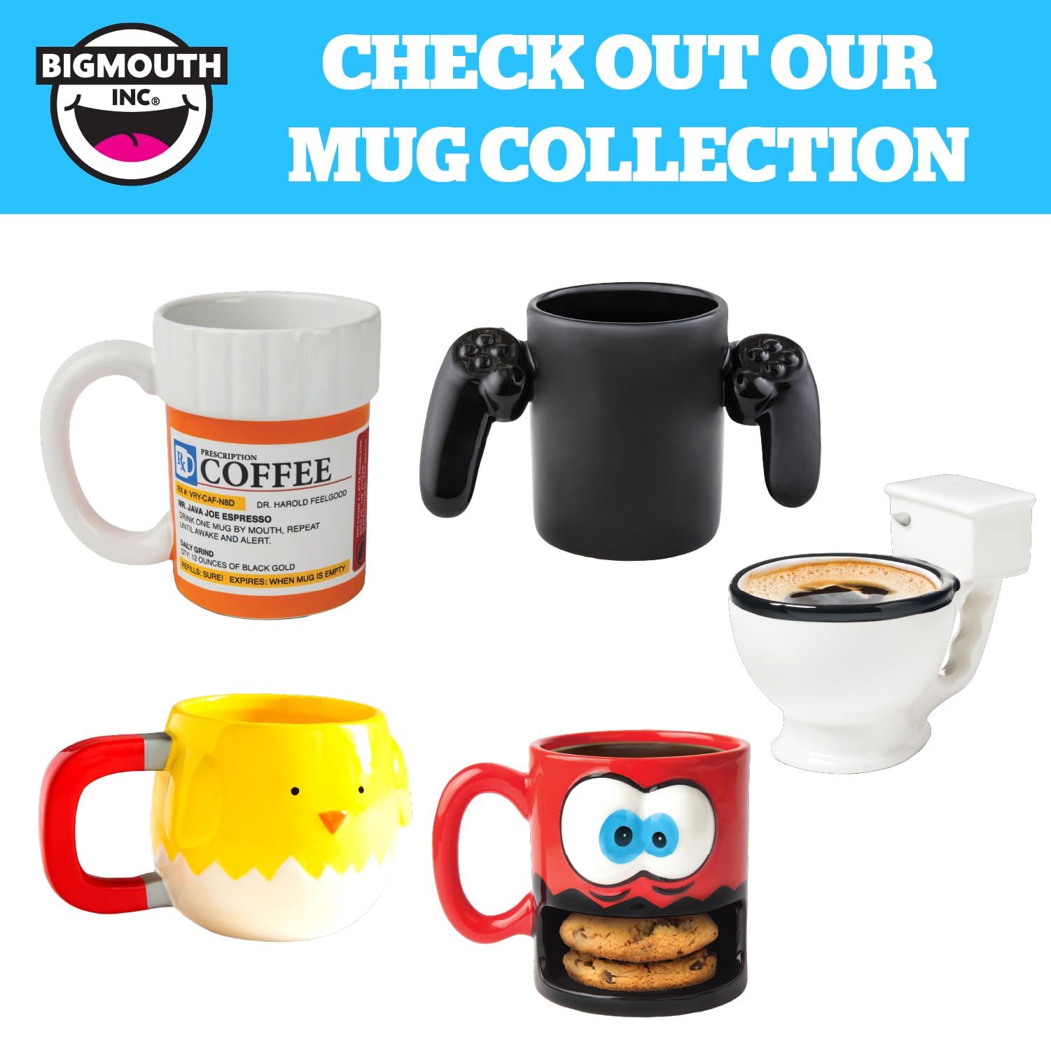 Taza cerámica inodoro dorado de BigMouth Inc, risas aseguradas