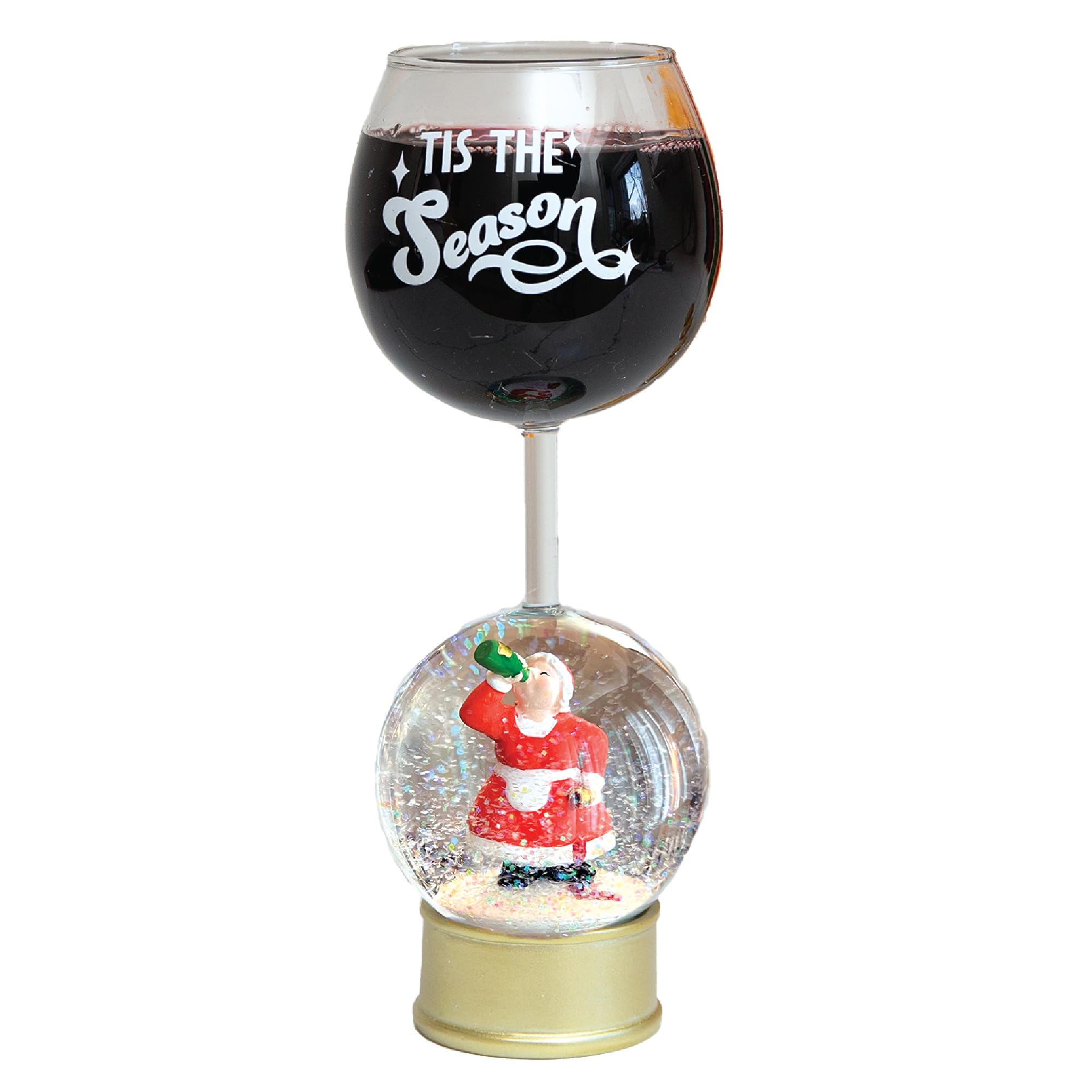 Vaso BigMouth Inc con globo de nieve de Sra Claus, perfecto para fiestas.