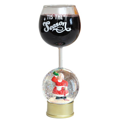Vaso BigMouth Inc con globo de nieve de Sra Claus, perfecto para fiestas.