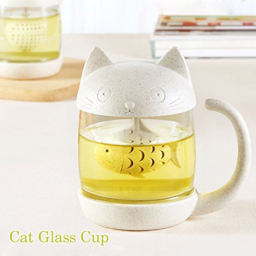 Infusor pez para taza de té de cristal