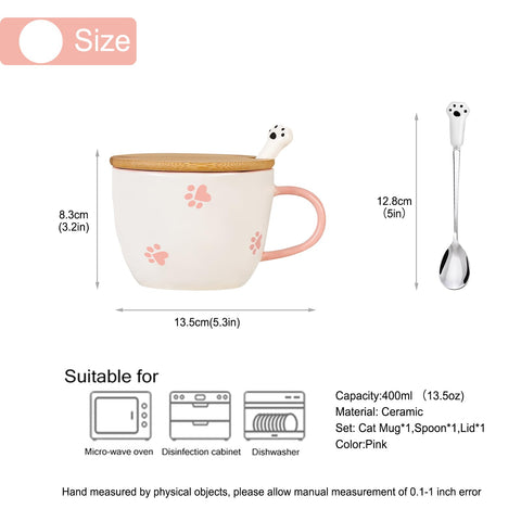 BigNoseDeer Taza ergonómica con asa cómoda para un agarre estable.