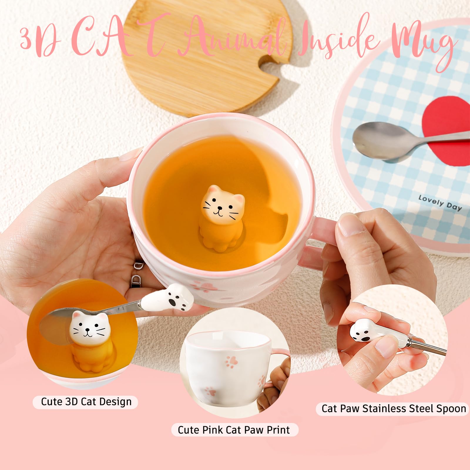 BigNoseDeer Taza apta para microondas y lavavajillas para fácil limpieza.