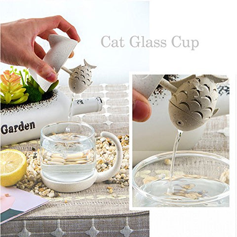 Taza para oficina con infusor de cristal, práctico para pausas de té