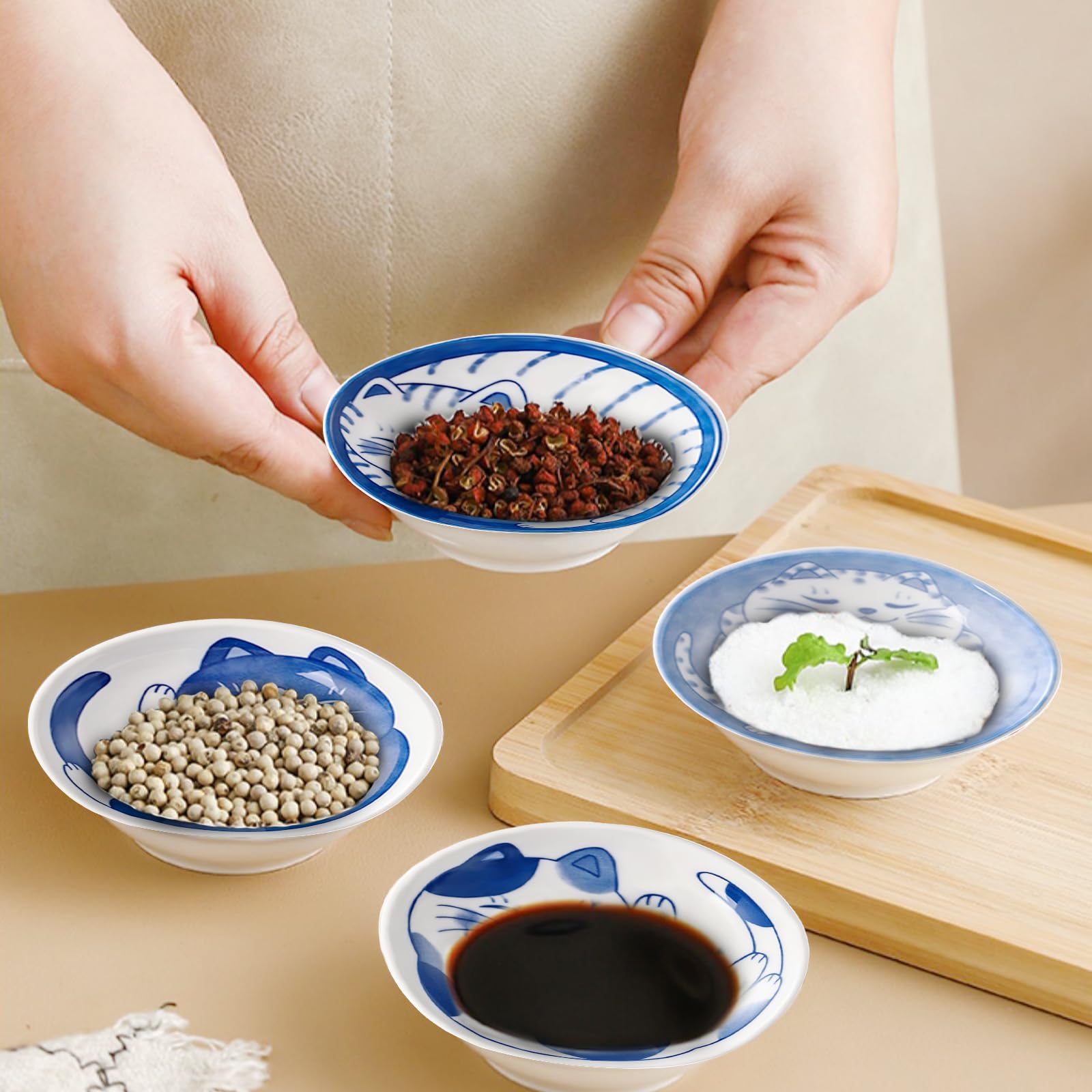 BigNoseDeer conjunto de platillos para sushi, elegante y práctico.