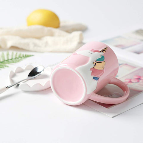 BigNoseDeer Taza cerámica alta calidad rosa para uso diario