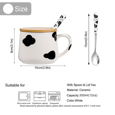 BigNoseDeer Taza cerámica blanca de alta calidad para uso diario.
