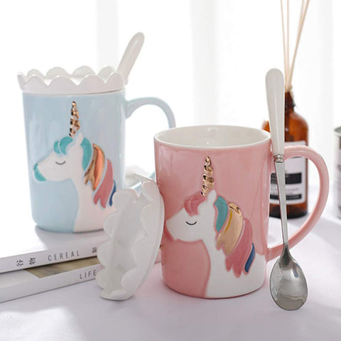 BigNoseDeer Taza unicornio perfecta para chocolate caliente