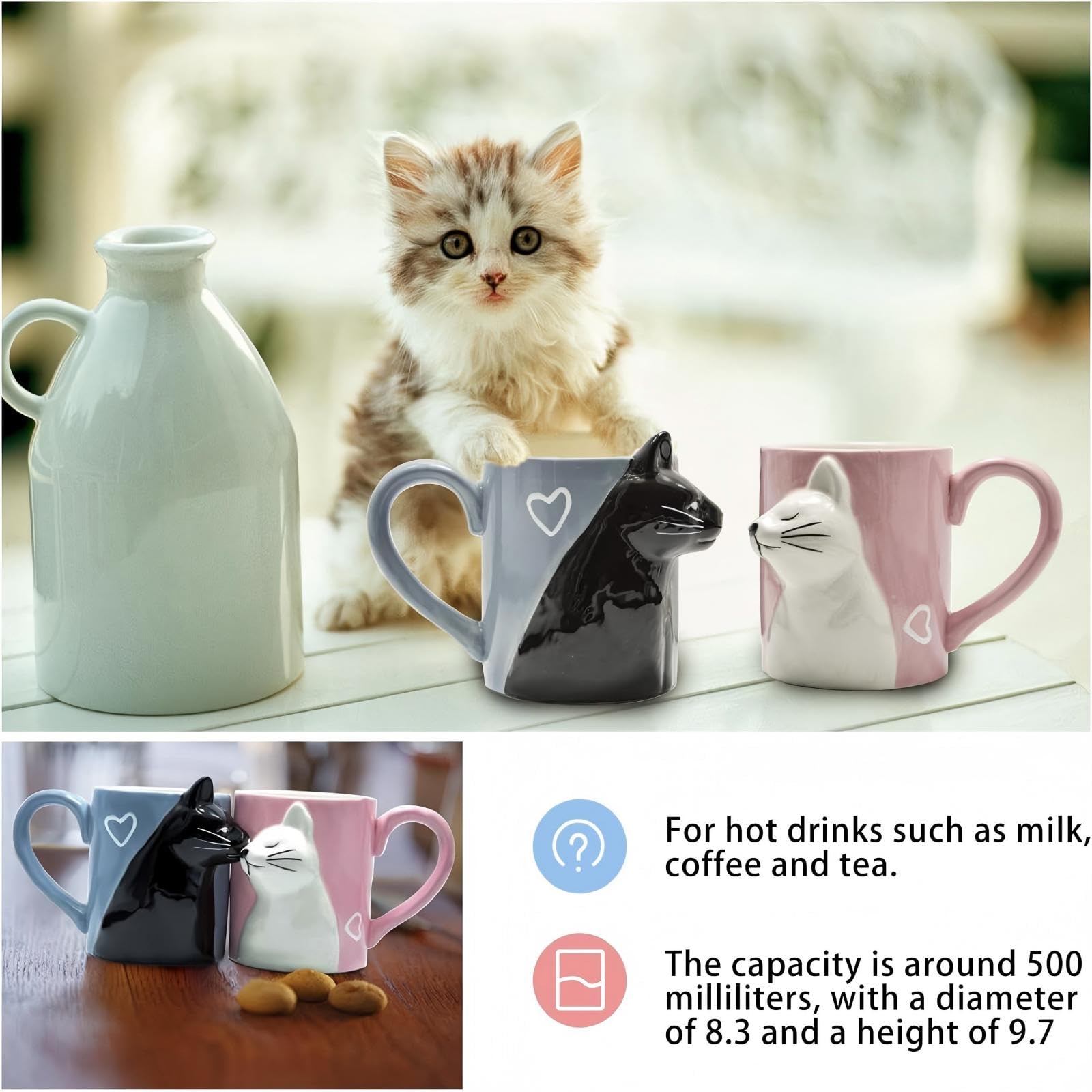 BigNoseDeer taza apta microondas para calentar bebidas