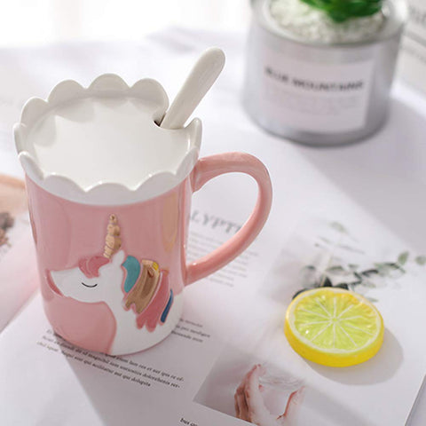 BigNoseDeer Taza unicornio con diseño magico para momentos de descanso