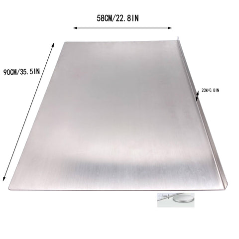 BILLAMB tabla de acero inoxidable, superficie estable con almohadillas antideslizantes.