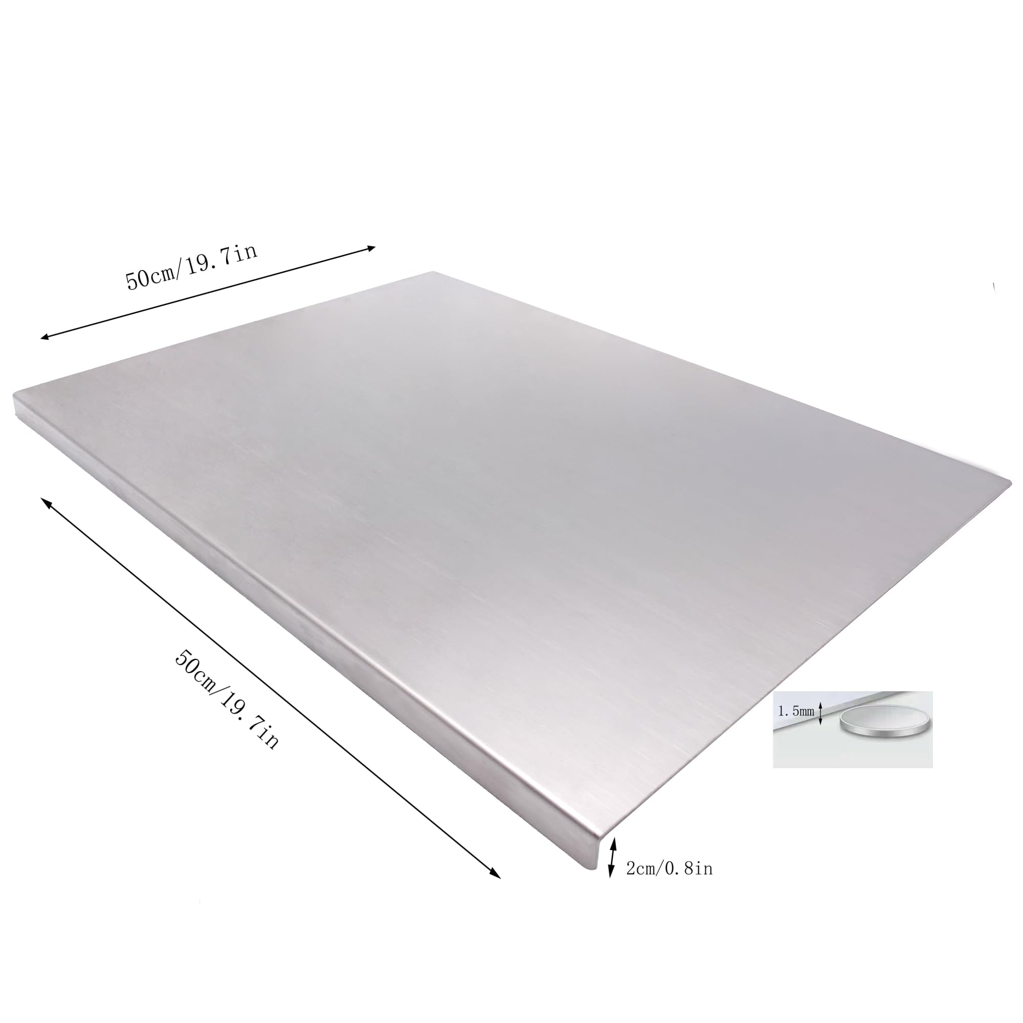 BILLAMB tabla acero inoxidable para carne, corte estable y seguro
