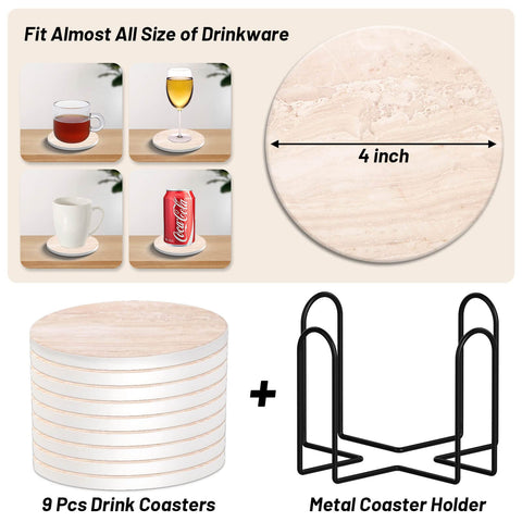 Billbotk posavasos con porta metálico para almacenamiento cómodo.