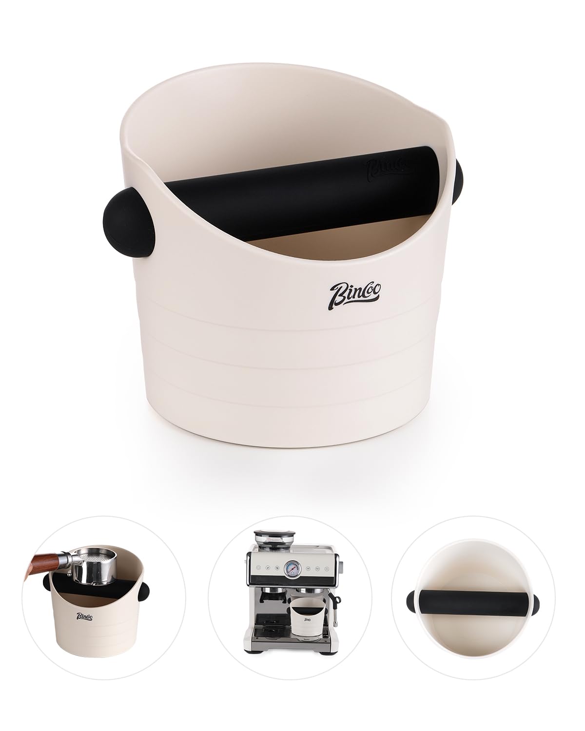 Bincoo caja posos de café con recubrimiento ABS, material resistente.