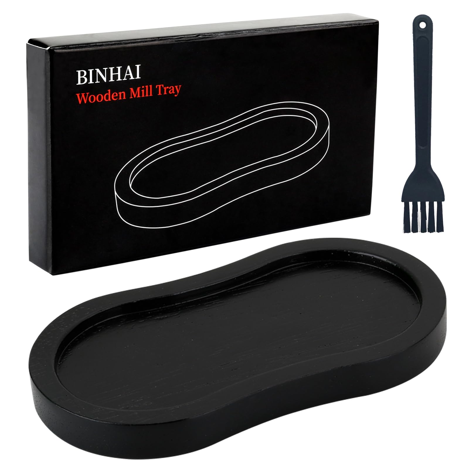 BINHAI bandeja para molino de sal y pimienta en madera protege superficies y organiza la mesa