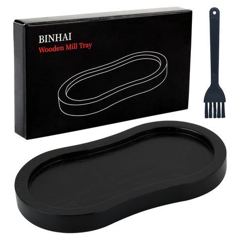 BINHAI bandeja para molino de sal y pimienta en madera protege superficies y organiza la mesa