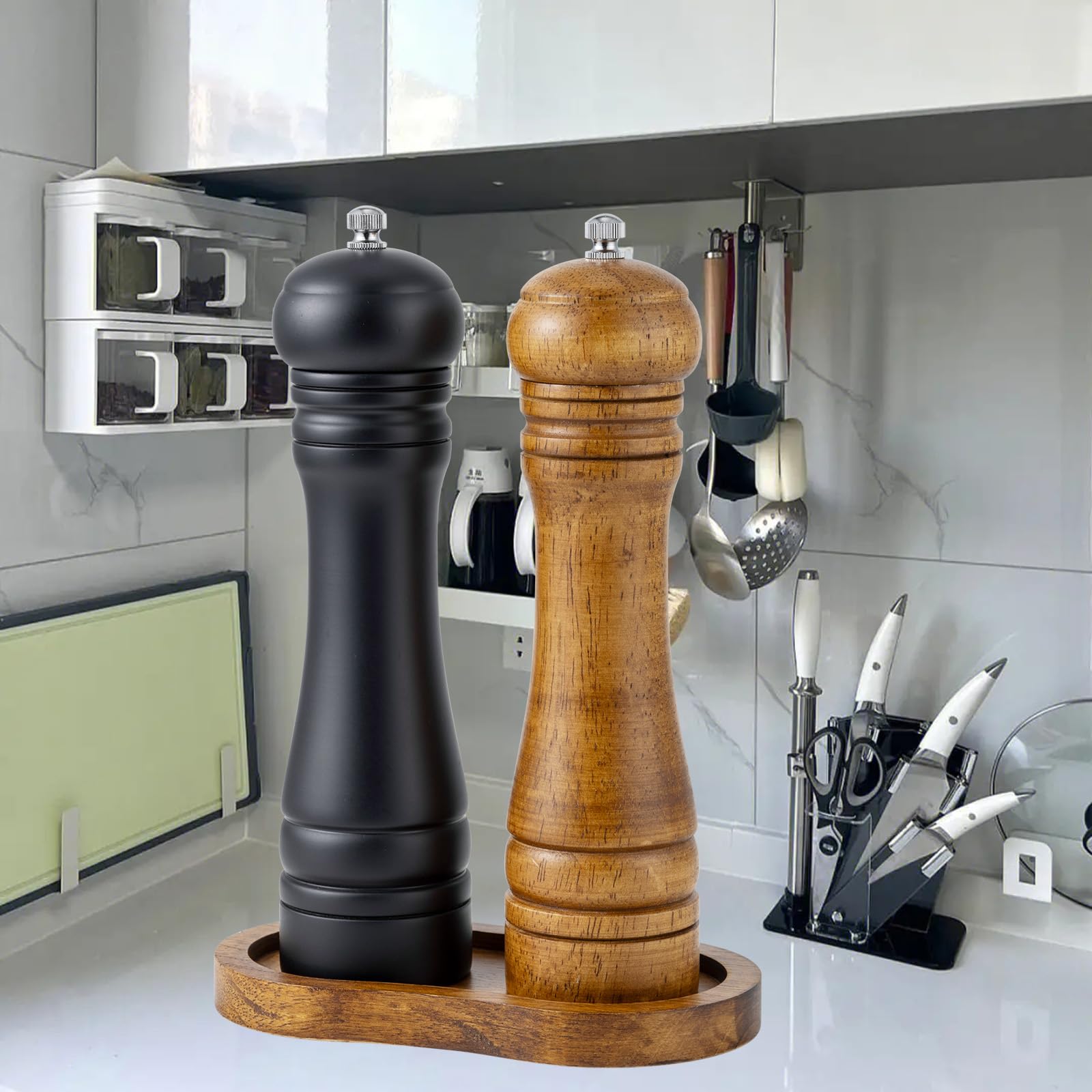 BINHAI plato-ordenamiento-sal-pimienta mantiene los utensilios a mano con estilo