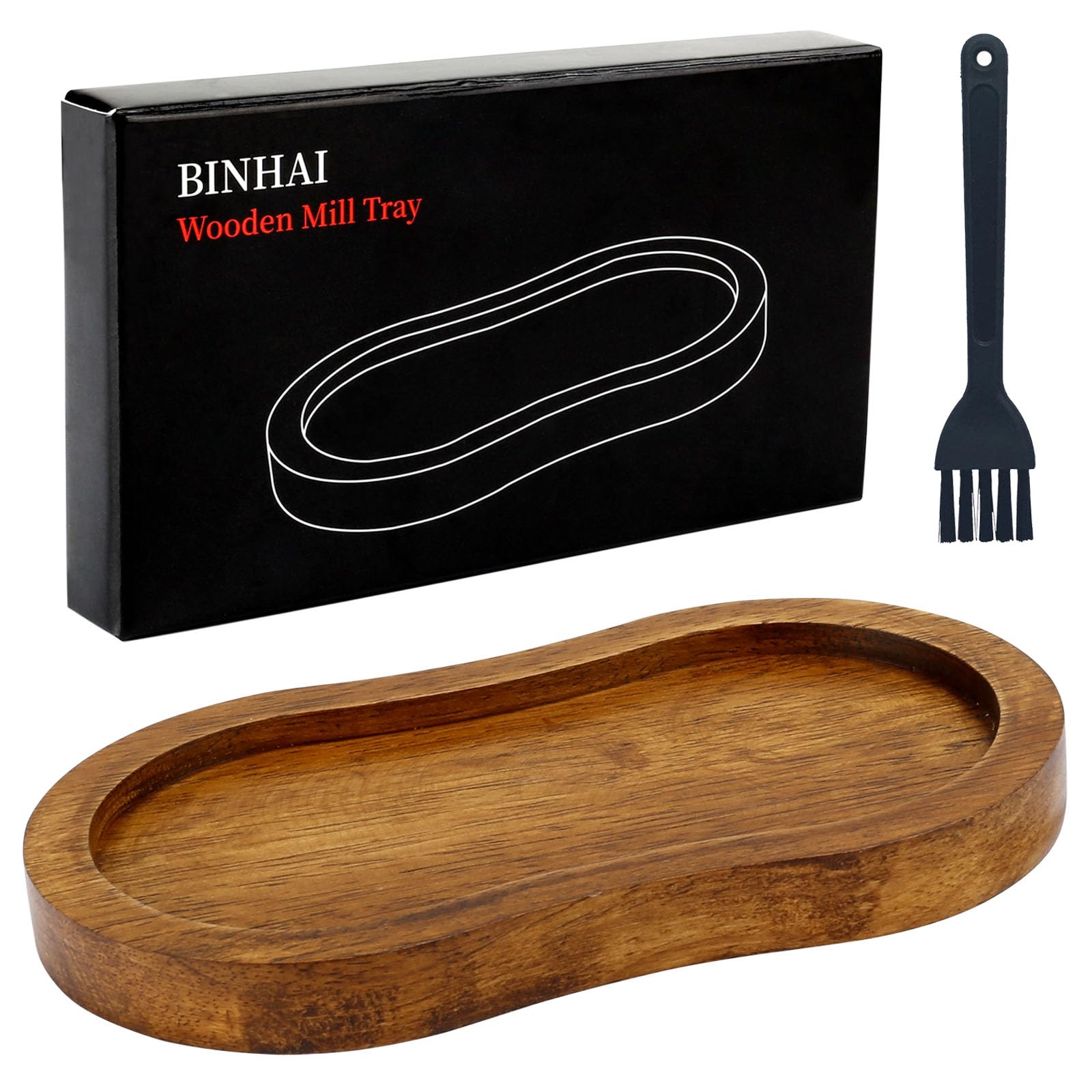 BINHAI reposo-molinos-sal-pimienta de madera natural protege superficies y mantiene la encimera ordenada