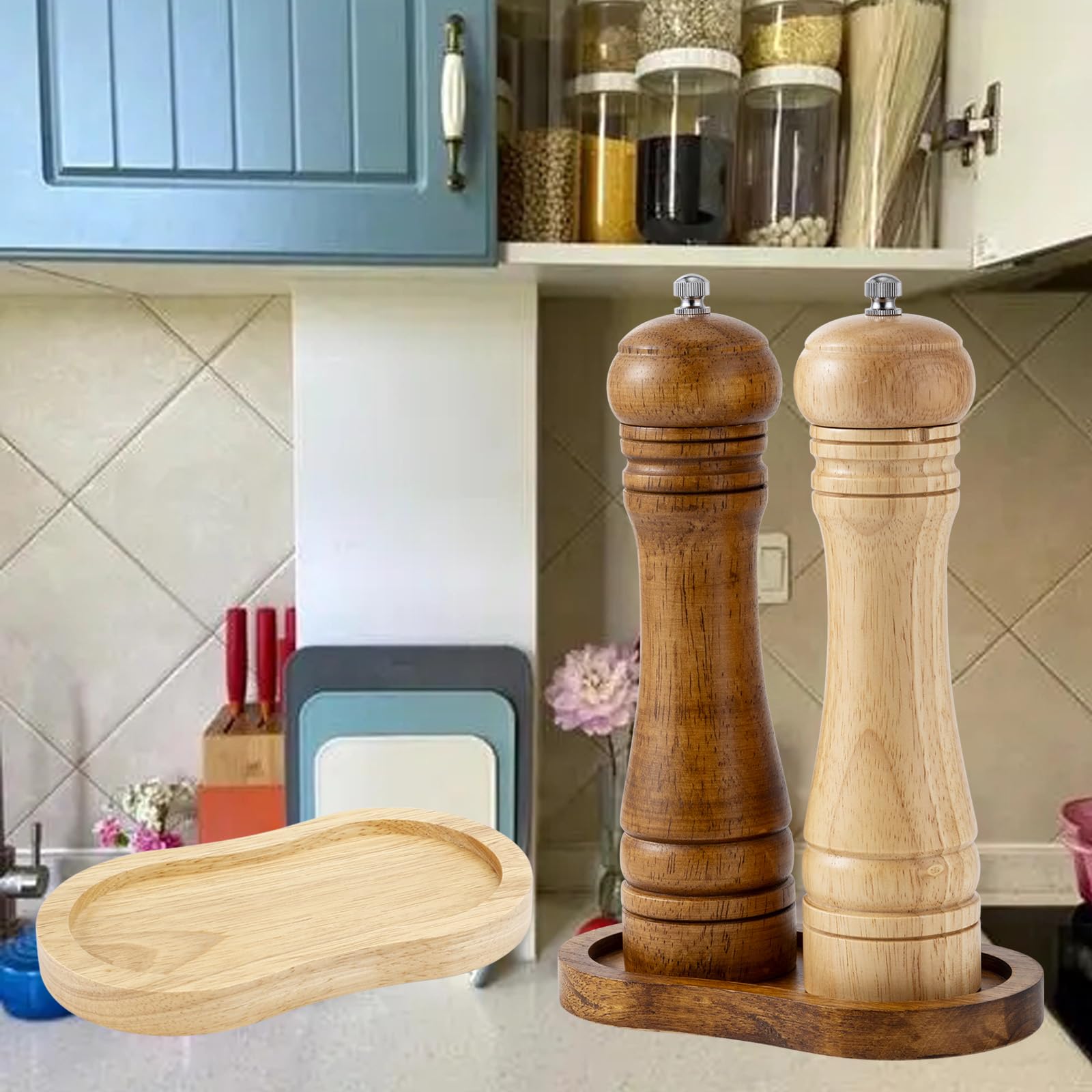 BINHAI dispenso-molino-sal-pimienta ofrece un toque clásico en la mesa familiar