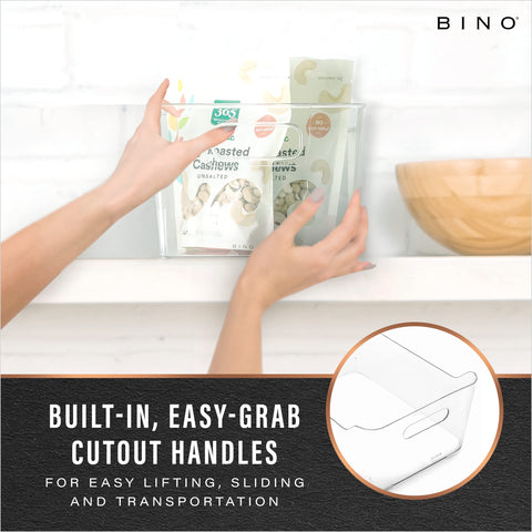 BINO Bins XL, diseño transparente para ver contenido al instante.