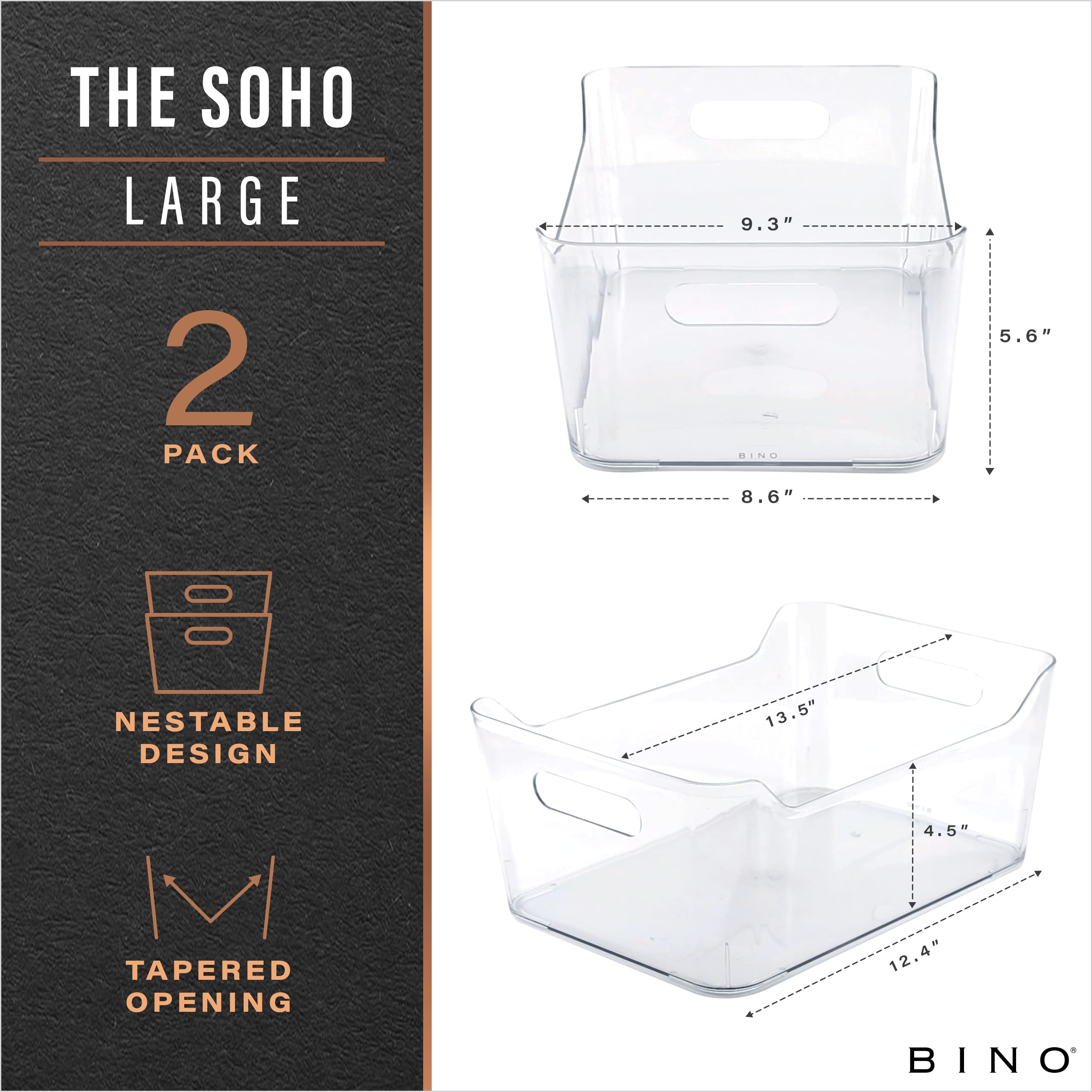 Cajas BINO en despensa, ideal para ordenar cocina.