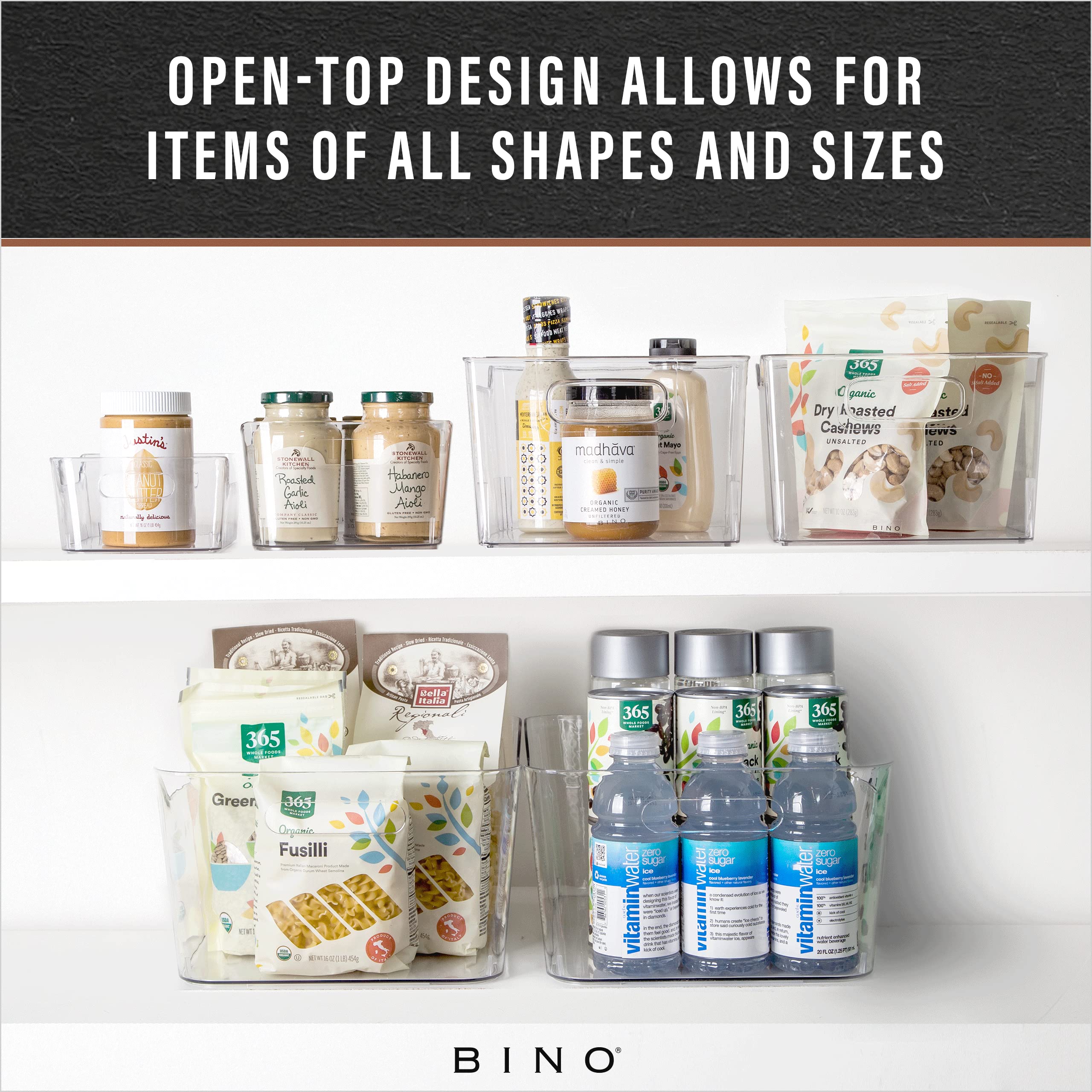 BINO organizadores para despensa, espacio ordenado y fácil acceso.