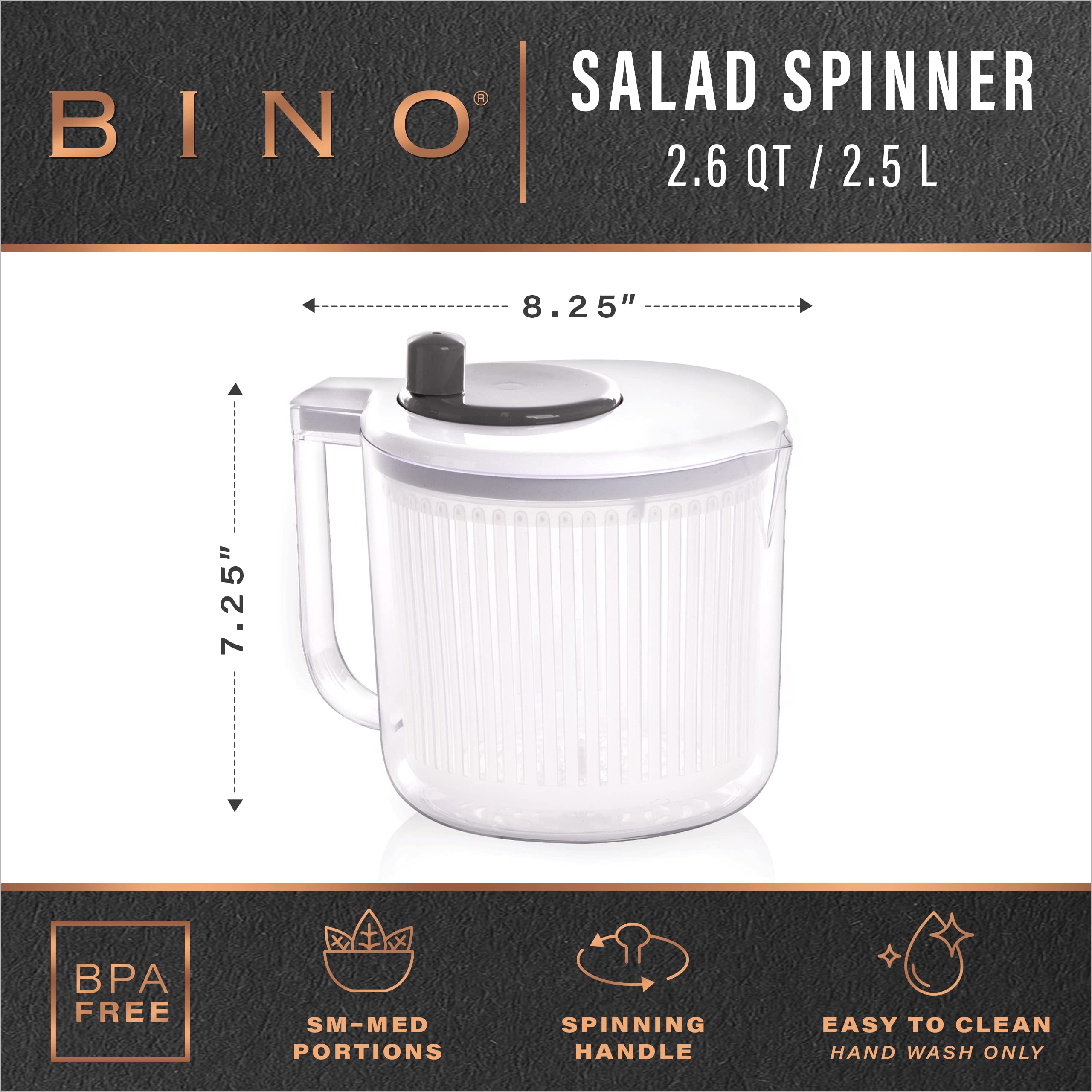 BINO cesta desmontable que funciona como colador para verduras