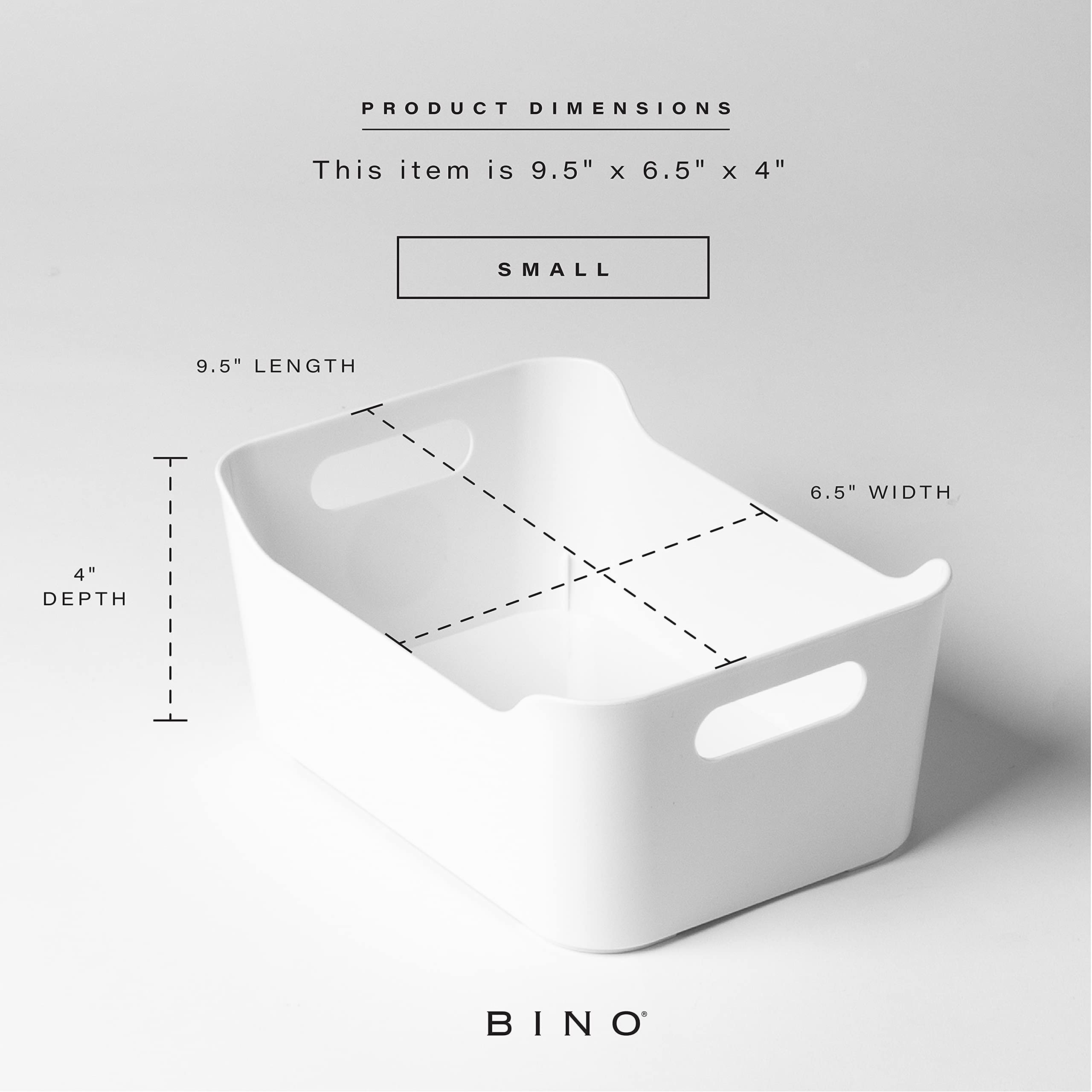 Contenedores de plástico grandes BINO, diseño moderno en blanco para cualquier mueble