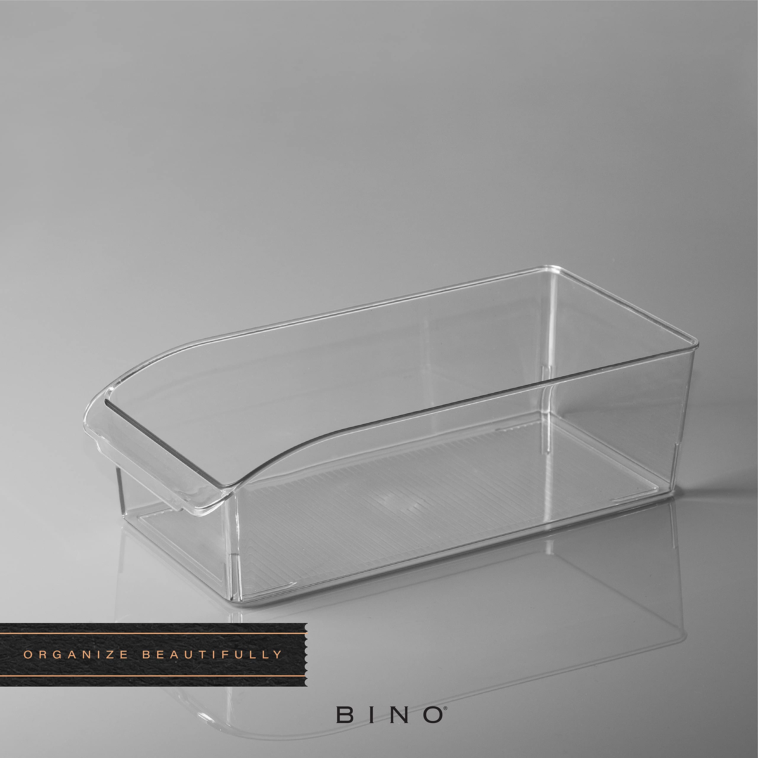 Diseño transparente BPA-free facilita localizar productos rápidamente.